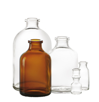 100 ml injectieflacon, helder, type 2 geblazen glas