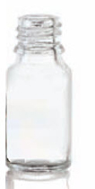 5 ml druppelfles, helder, type 3 geblazen glas