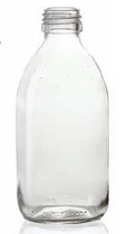 225 ml siroopfles, helder, type 3 geblazen glas